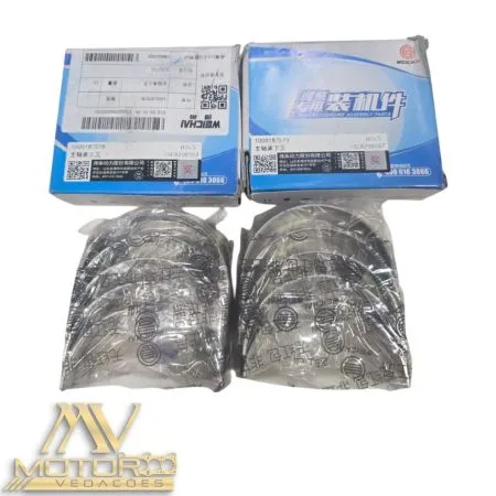 1000187578/1000187579 KIT DE BRONZINA DE MANCAL STD (SUP E INF) MOTOR WEICHAI WP4.6NG175E301-ESCAVADEIRA LOVOL FR215E2